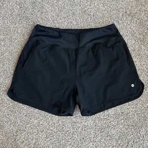 Willit Black Double Layer Outdoor Shorts, Size Large